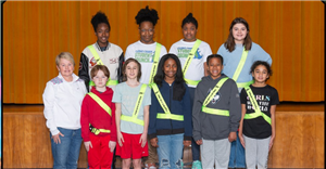 group of students in safety patrol